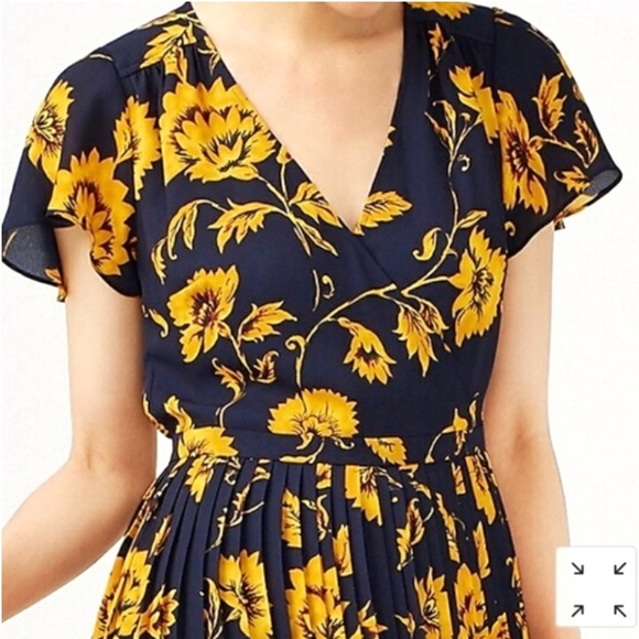 JCrew Factory Dandelion Pleated Mini Dress Size X - Picture 2 of 5